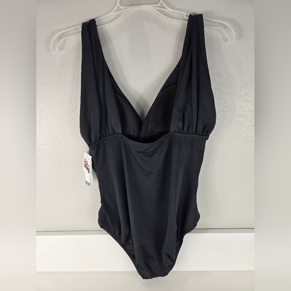 Time and Tru Black One Piece Swimsuit Large - Picture 4 of 14